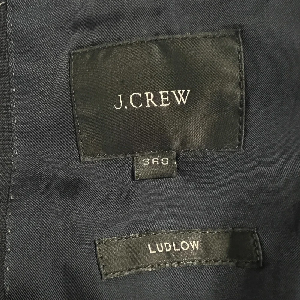 J Crew Ludlow Suit Jacket Mens 36S Loro Piana Wool Deep Navy Blue Blazer Slim